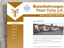 Tablet Screenshot of betonbohrungen-feihe.de